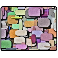 Background Painted Squares Art Fleece Blanket (medium)  by Celenk