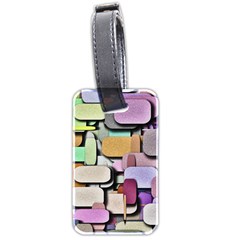 Background Painted Squares Art Luggage Tags (two Sides)