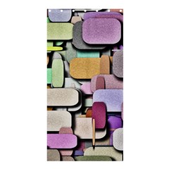 Background Painted Squares Art Shower Curtain 36  X 72  (stall)  by Celenk