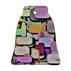 Background Painted Squares Art Bell Ornament (two Sides) by Celenk