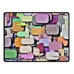 Background Painted Squares Art Double Sided Fleece Blanket (small)  by Celenk