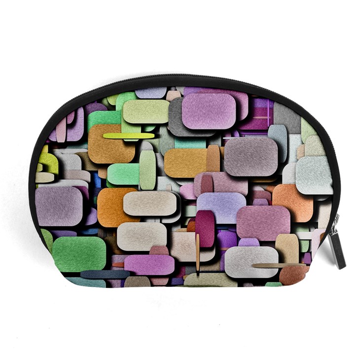 Background Painted Squares Art Accessory Pouches (Large) 