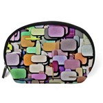 Background Painted Squares Art Accessory Pouches (Large)  Back