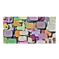 Background Painted Squares Art Satin Wrap by Celenk