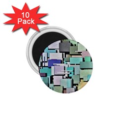 Background Painted Squares Art 1 75  Magnets (10 Pack)  by Celenk