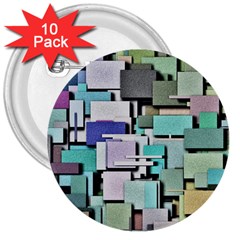 Background Painted Squares Art 3  Buttons (10 Pack)  by Celenk