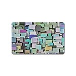 Background Painted Squares Art Magnet (Name Card) Front