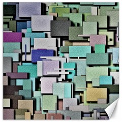 Background Painted Squares Art Canvas 20  X 20   by Celenk