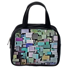 Background Painted Squares Art Classic Handbags (one Side) by Celenk