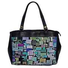 Background Painted Squares Art Office Handbags by Celenk