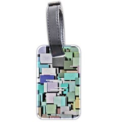 Background Painted Squares Art Luggage Tags (two Sides)