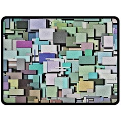 Background Painted Squares Art Double Sided Fleece Blanket (large)  by Celenk