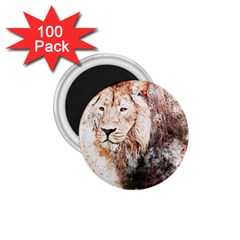 Lion Animal Art Abstract 1 75  Magnets (100 Pack)  by Celenk