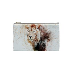 Lion Animal Art Abstract Cosmetic Bag (small)  by Celenk