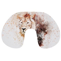 Lion Animal Art Abstract Travel Neck Pillows by Celenk