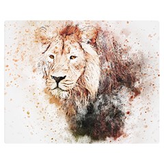 Lion Animal Art Abstract Double Sided Flano Blanket (medium)  by Celenk