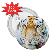 Tiger Animal Art Abstract 2 25  Buttons (100 Pack)  by Celenk