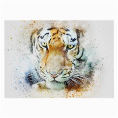 Tiger Animal Art Abstract Large Glasses Cloth by Celenk