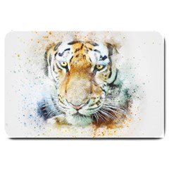 Tiger Animal Art Abstract Large Doormat  by Celenk