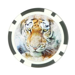 Tiger Animal Art Abstract Poker Chip Card Guard by Celenk