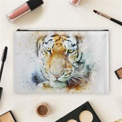 Tiger Animal Art Abstract Cosmetic Bag (large)  by Celenk