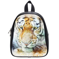 Tiger Animal Art Abstract School Bag (small) by Celenk