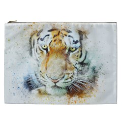 Tiger Animal Art Abstract Cosmetic Bag (xxl)  by Celenk