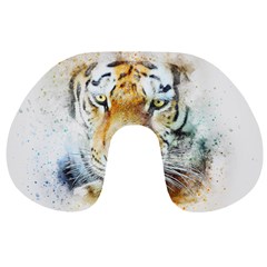 Tiger Animal Art Abstract Travel Neck Pillows by Celenk