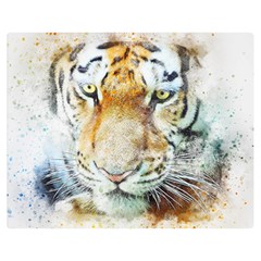 Tiger Animal Art Abstract Double Sided Flano Blanket (medium)  by Celenk