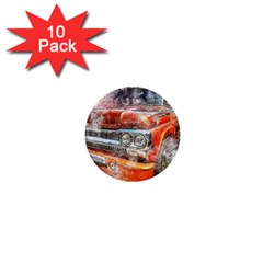 Car Old Car Art Abstract 1  Mini Buttons (10 Pack)  by Celenk