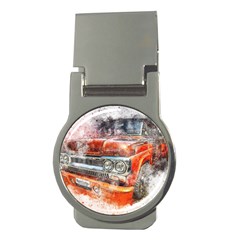 Car Old Car Art Abstract Money Clips (round)  by Celenk