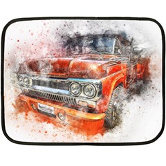 Car Old Car Art Abstract Fleece Blanket (mini) by Celenk