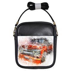 Car Old Car Art Abstract Girls Sling Bags by Celenk