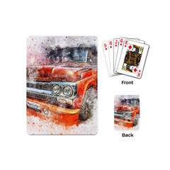 Car Old Car Art Abstract Playing Cards (mini)  by Celenk