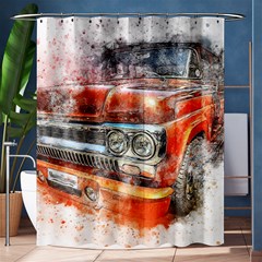 Car Old Car Art Abstract Shower Curtain 60  X 72  (medium)  by Celenk