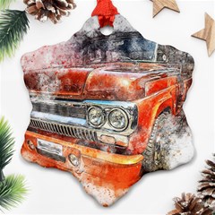 Car Old Car Art Abstract Ornament (snowflake)