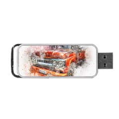 Car Old Car Art Abstract Portable Usb Flash (one Side) by Celenk