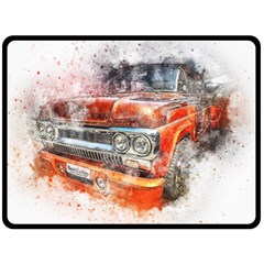 Car Old Car Art Abstract Double Sided Fleece Blanket (large)  by Celenk