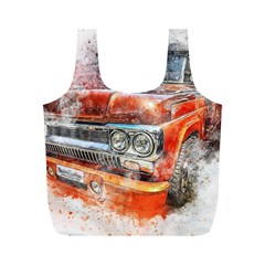 Car Old Car Art Abstract Full Print Recycle Bags (m)  by Celenk