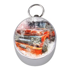 Car Old Car Art Abstract Mini Silver Compasses by Celenk