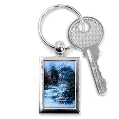 River Water Art Abstract Stones Key Chains (rectangle)  by Celenk