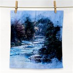 River Water Art Abstract Stones Face Towel Front