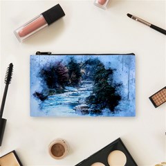 River Water Art Abstract Stones Cosmetic Bag (small)  by Celenk