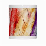 Feathers Bird Animal Art Abstract White Mugs Center