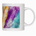 Feathers Bird Animal Art Abstract White Mugs Right