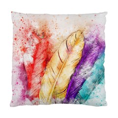 Feathers Bird Animal Art Abstract Standard Cushion Case (one Side) by Celenk