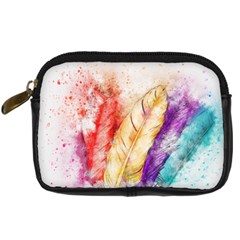 Feathers Bird Animal Art Abstract Digital Camera Cases by Celenk