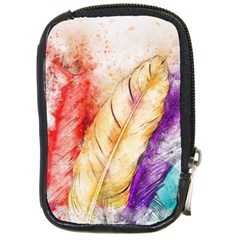 Feathers Bird Animal Art Abstract Compact Camera Cases by Celenk