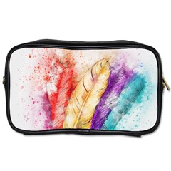 Feathers Bird Animal Art Abstract Toiletries Bags by Celenk