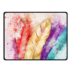 Feathers Bird Animal Art Abstract Fleece Blanket (small) by Celenk